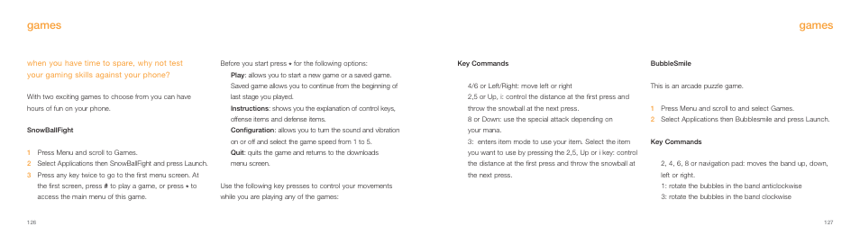 Games | Samsung E800 User Manual | Page 64 / 118