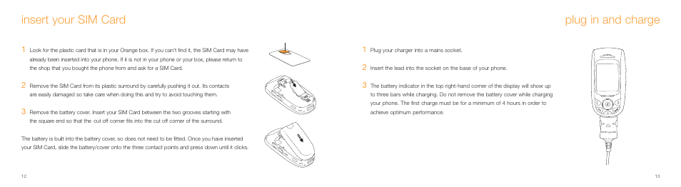 Plug in and charge, Insert your sim card | Samsung E800 User Manual | Page 7 / 118