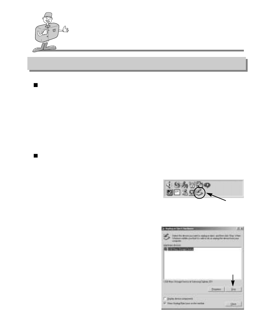 Software manual, Removing the removable disk | Samsung Digimax 240 User Manual | Page 110 / 132