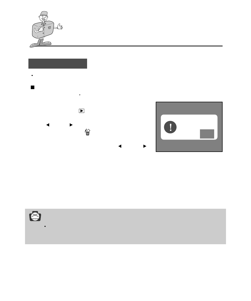 Play mode, Notice, Delete button | Deleting an image | Samsung Digimax 240 User Manual | Page 62 / 132