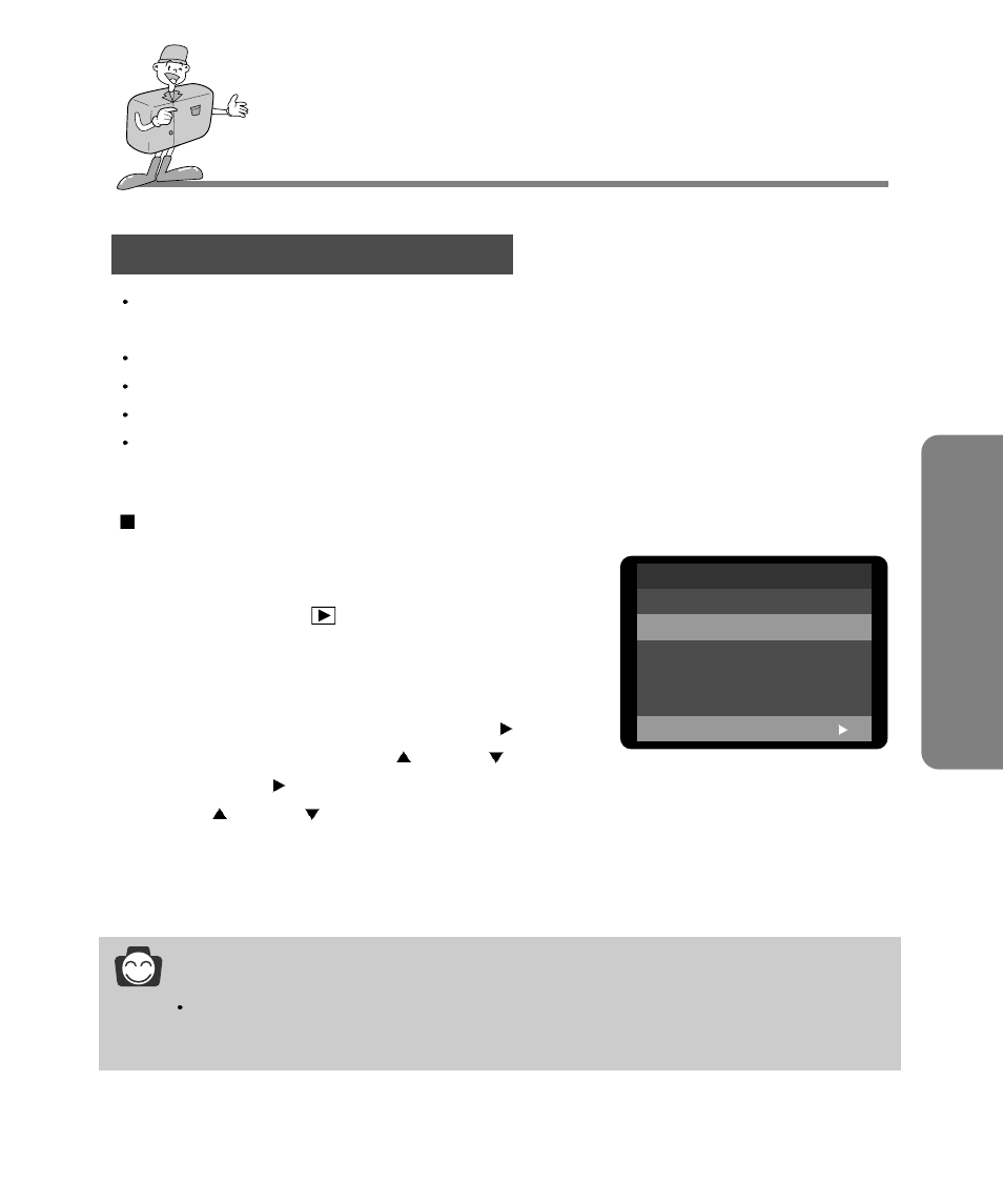 Adv anced play mode, Information, Dpof (digital print order format) | Setting up dpof | Samsung Digimax 240 User Manual | Page 75 / 132