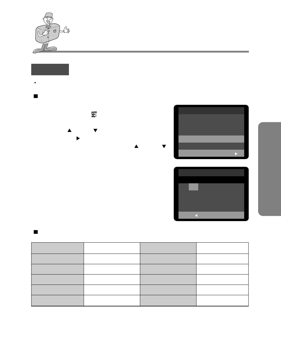 Adv anced setup mode, Reset, Selecting the default camera setting | The default camera setting | Samsung Digimax 240 User Manual | Page 79 / 132