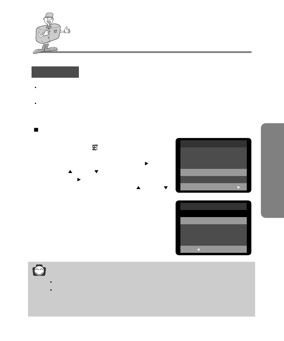 Adv anced setup mode, Information, Video out selecting the video out type | Samsung Digimax 240 User Manual | Page 83 / 132