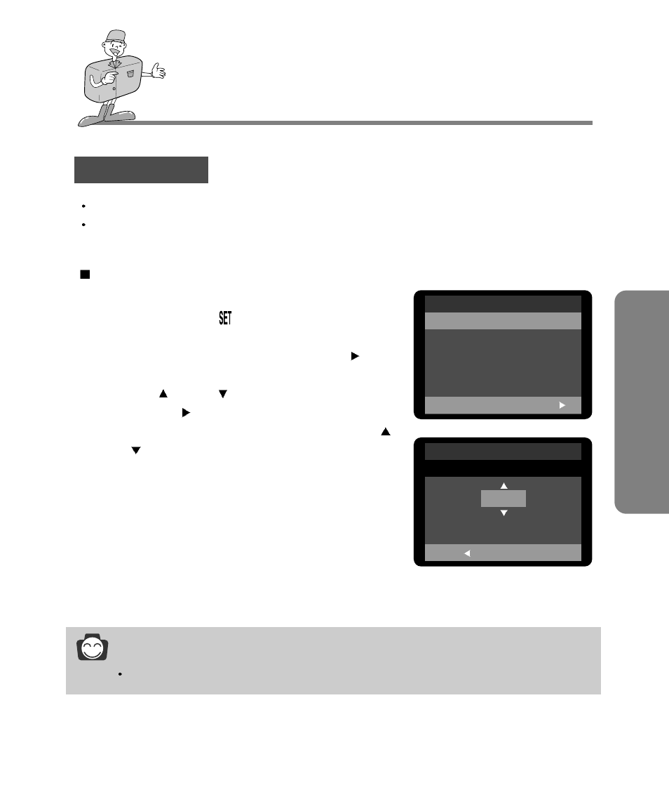 Adv anced setup mode, Information, Language | Selecting a language | Samsung Digimax 240 User Manual | Page 85 / 132