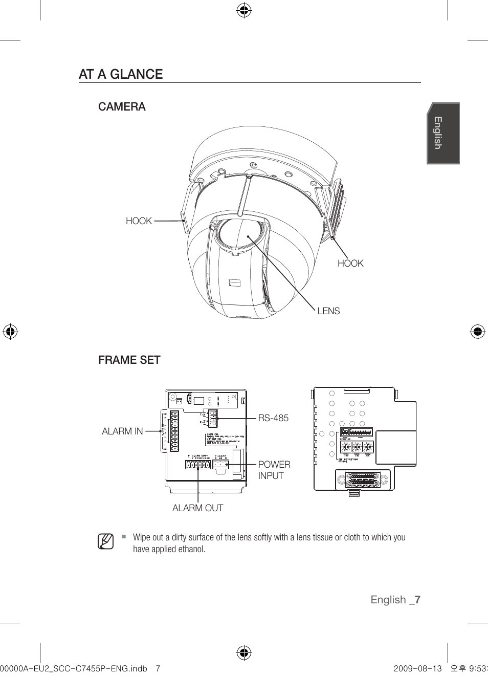 At a glance | Samsung SCC-C7455P User Manual | Page 7 / 52