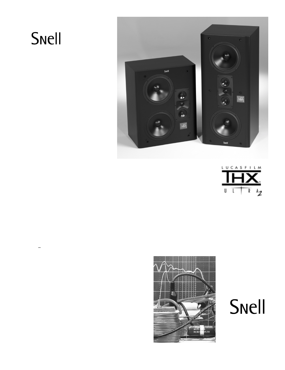 Snell Acoustics XA 1900THX User Manual | 1 page