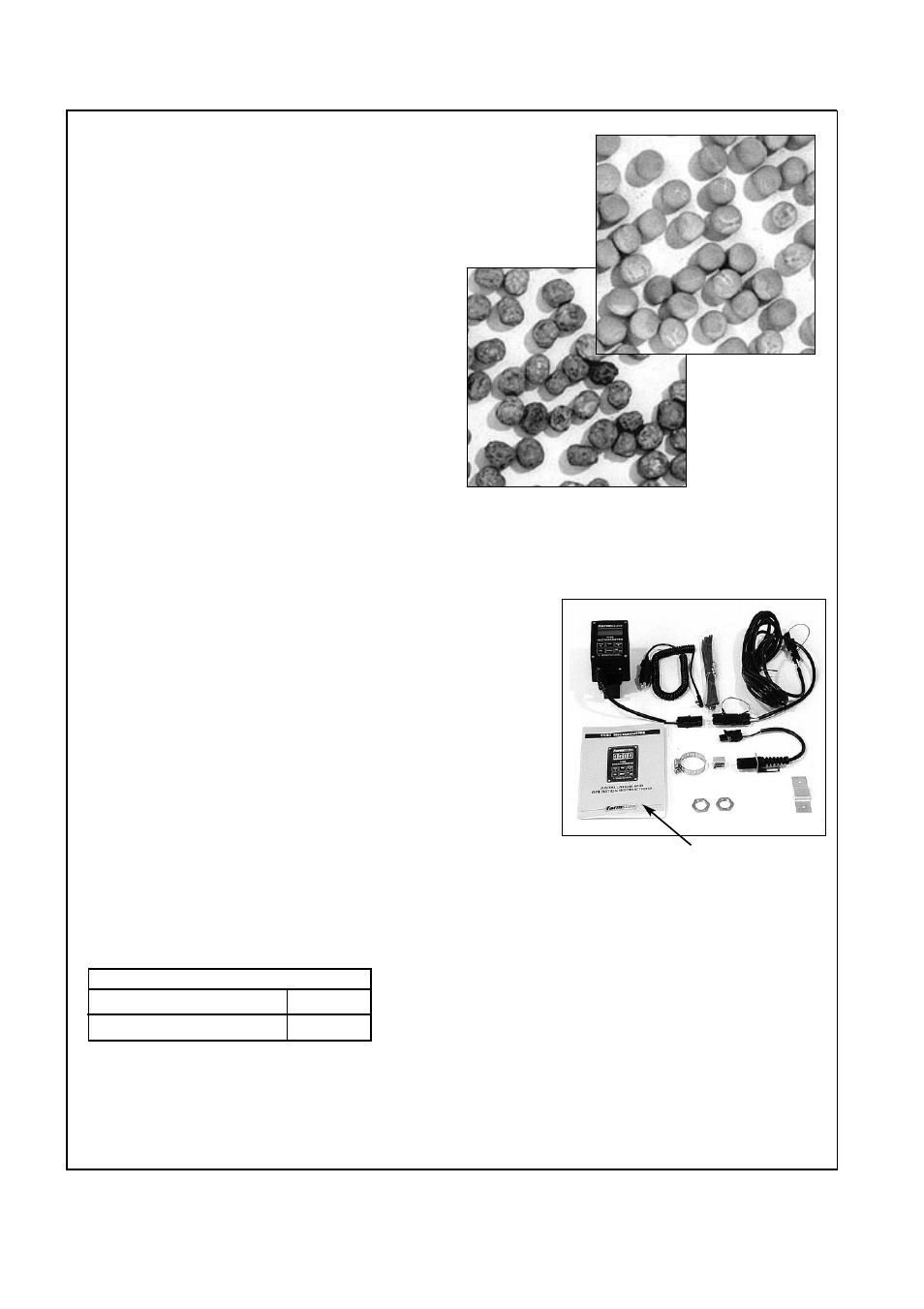 Basic calibration procedure (continued), Hectaremeter settings setup, Sowing peas | Seymour Duncan VINEYARD SEEDER 67372 User Manual | Page 24 / 59