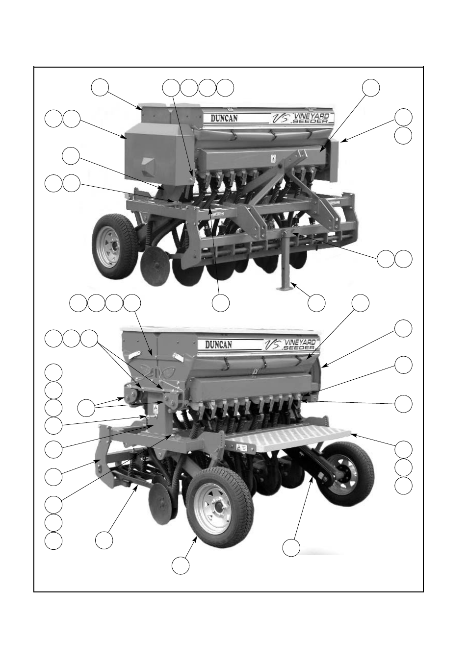 Vineyard seeder, Complete assembly | Seymour Duncan VINEYARD SEEDER 67372 User Manual | Page 34 / 59