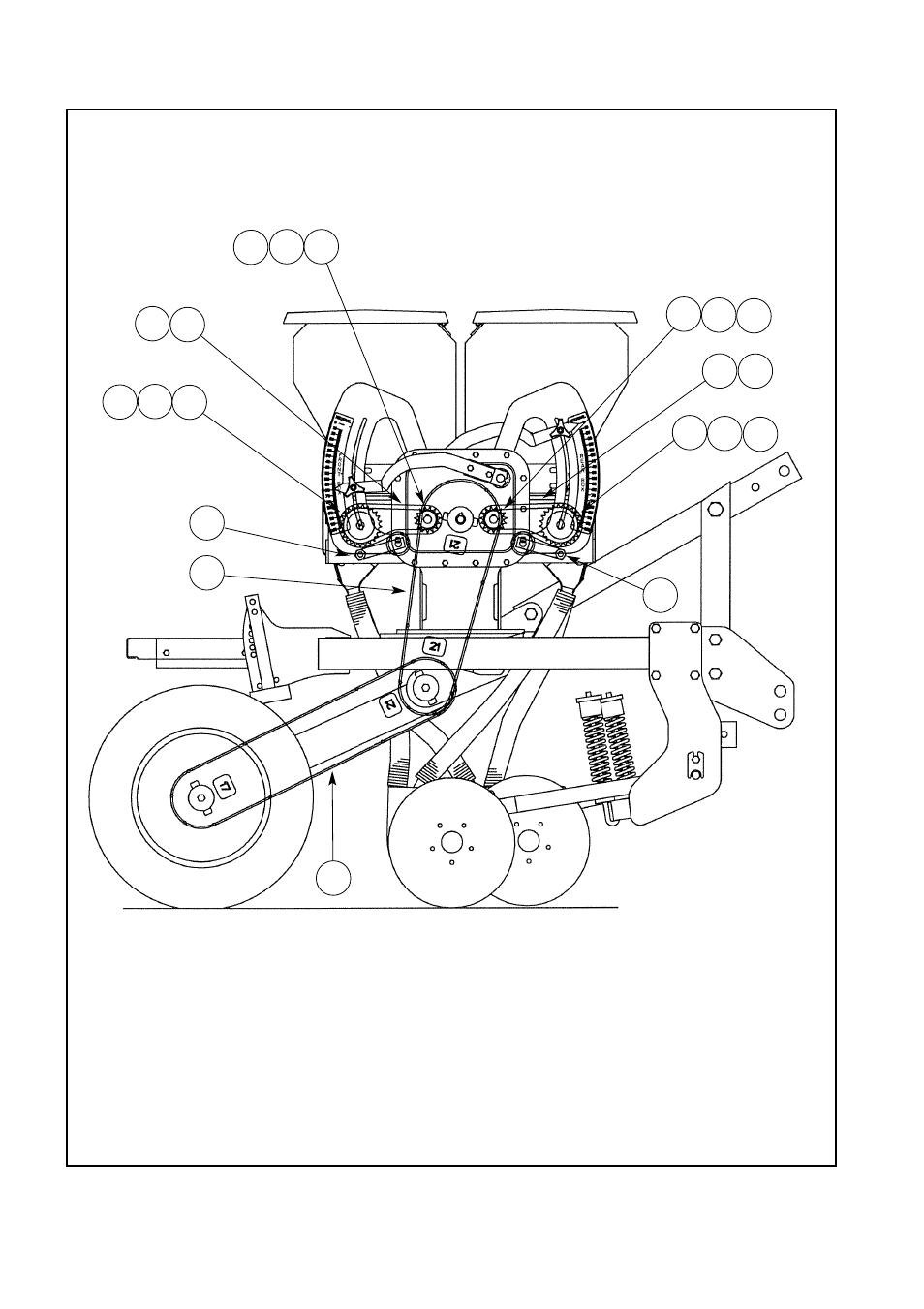 Vineyard seeder, Complete drive arrangement | Seymour Duncan VINEYARD SEEDER 67372 User Manual | Page 44 / 59