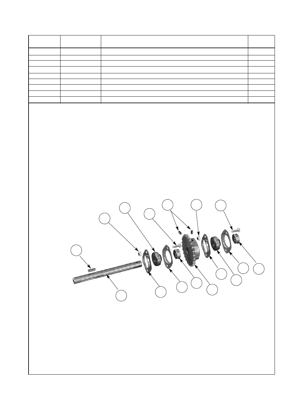 Vineyard seeder, Seed box drive shafts, Item part no. description qty | Seymour Duncan VINEYARD SEEDER 67372 User Manual | Page 49 / 59