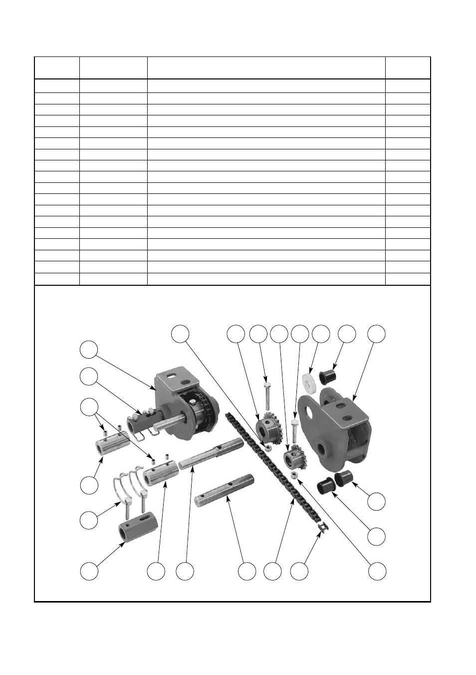Vineyard seeder, Agitator drives, Item part no. description qty | Seymour Duncan VINEYARD SEEDER 67372 User Manual | Page 54 / 59