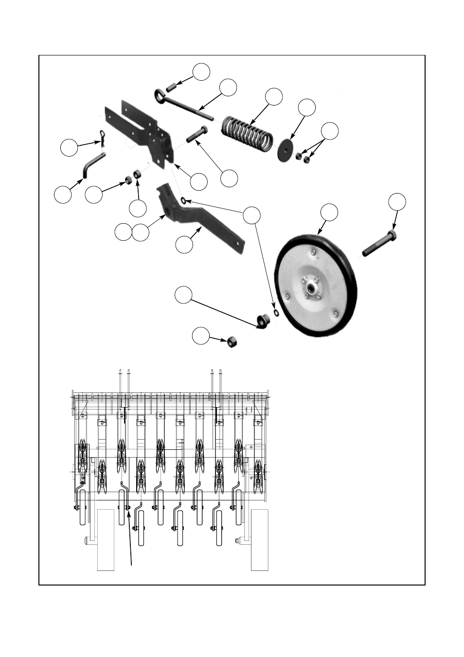 Vineyard seeder, Press wheel arrangement | Seymour Duncan VINEYARD SEEDER 67372 User Manual | Page 58 / 59