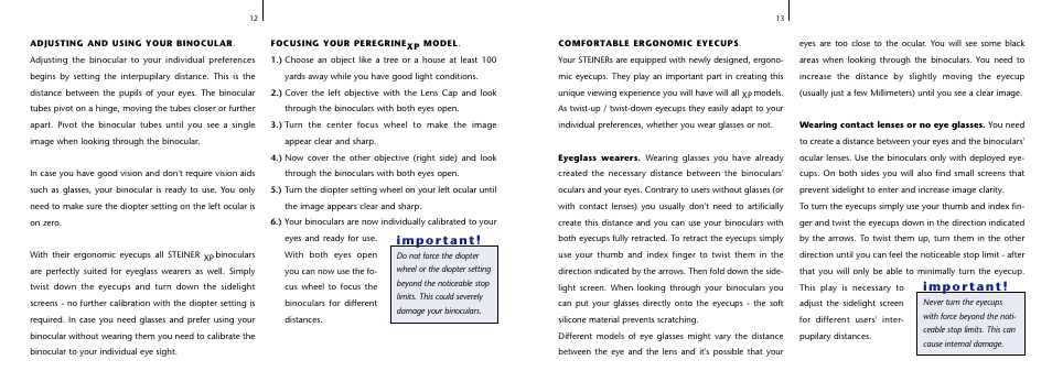 Steiner Optik Steiner Nighthunter XP User Manual | Page 12 / 16