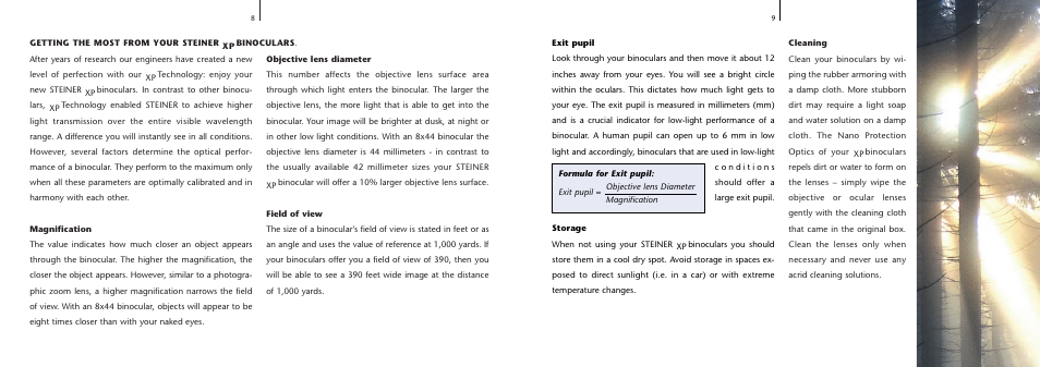 Steiner Optik Steiner Nighthunter XP User Manual | Page 9 / 16