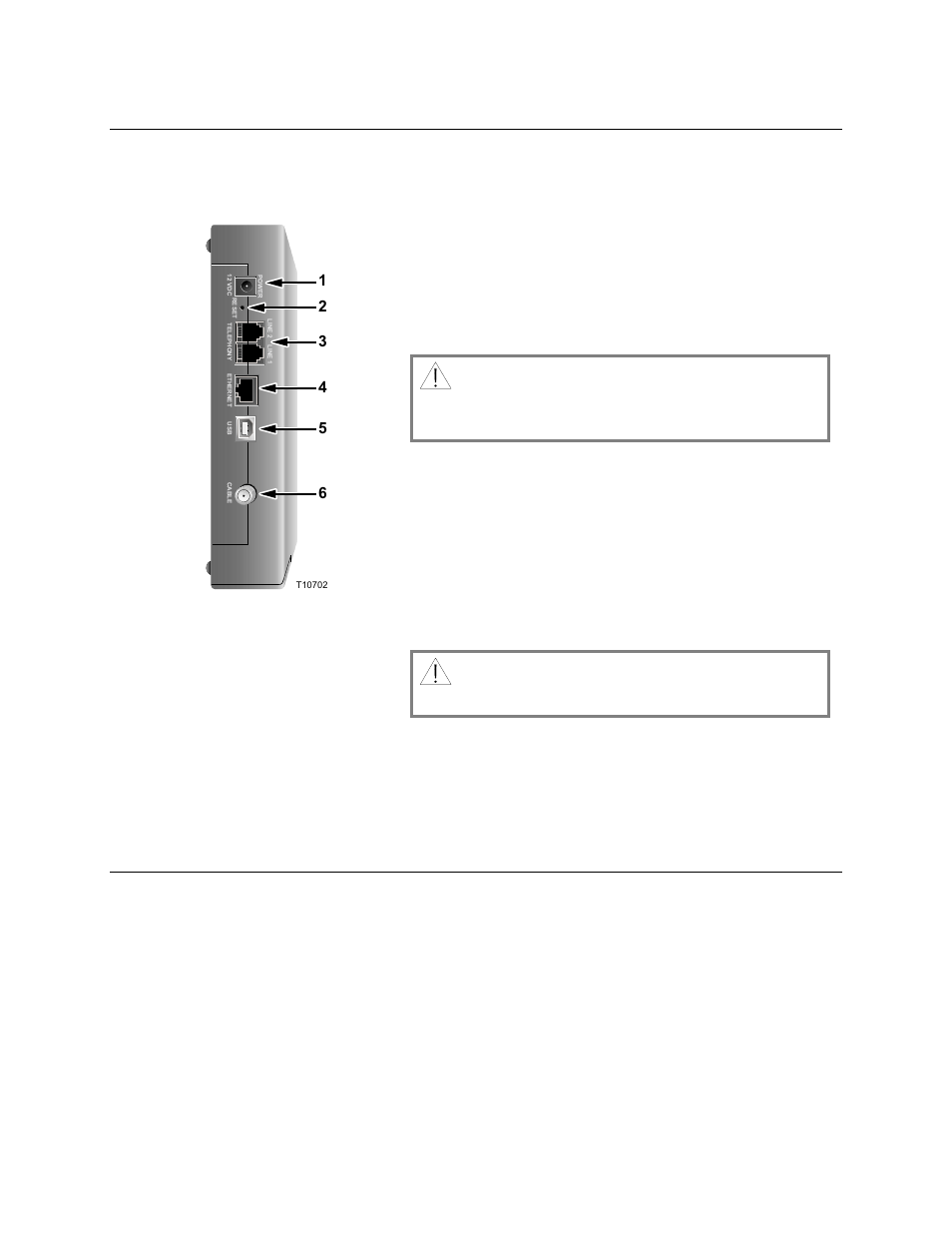 Webstar cable modem back panel, Back panel components | Scientific Atlanta DPX2203 User Manual | Page 11 / 44