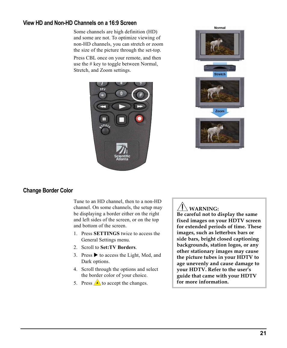 Scientific Atlanta 3270HD User Manual | Page 21 / 52