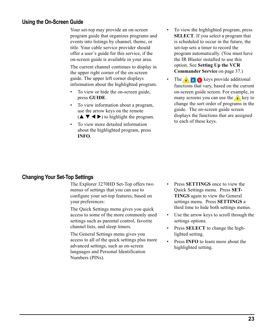 Scientific Atlanta 3270HD User Manual | Page 23 / 52