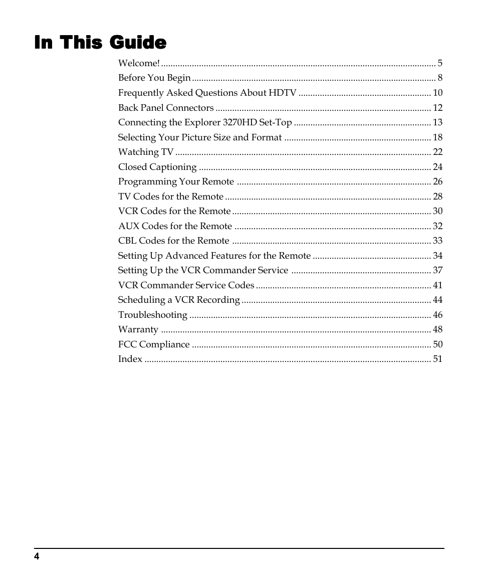 Scientific Atlanta 3270HD User Manual | Page 4 / 52