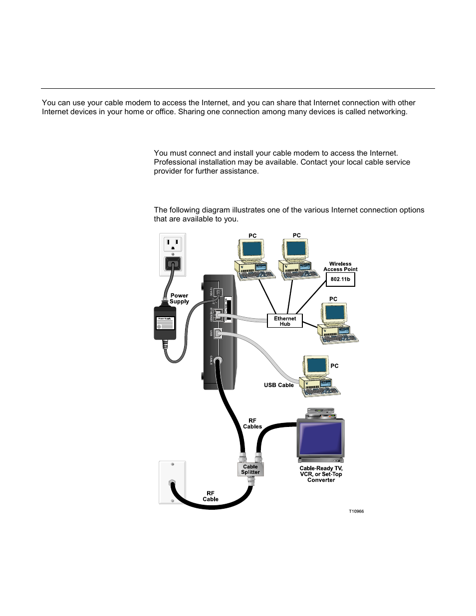 How do i connect my devices to use the internet, Connecting and installing internet devices | Scientific Atlanta WebSTAR DPC2100 User Manual | Page 11 / 26