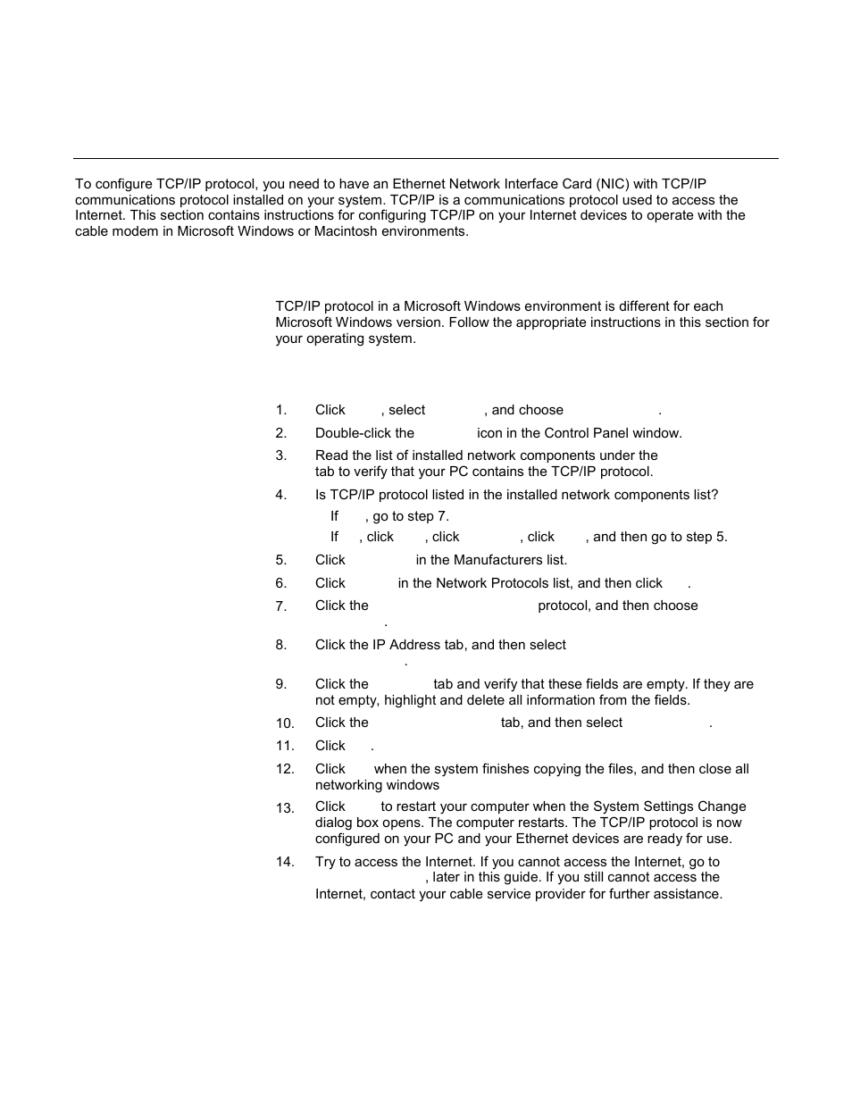 How do i configure tcp/ip protocol, Configuring tcp/ip on your internet devices | Scientific Atlanta WebSTAR DPC2100 User Manual | Page 13 / 26