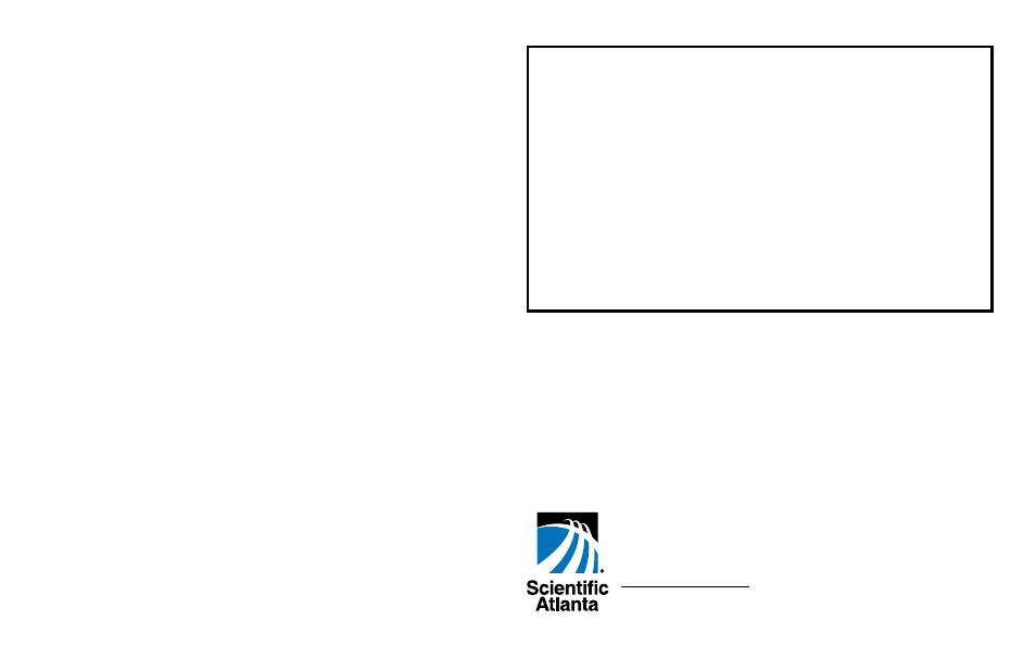 United states fcc compliance | Scientific Atlanta DPX110 User Manual | Page 20 / 20