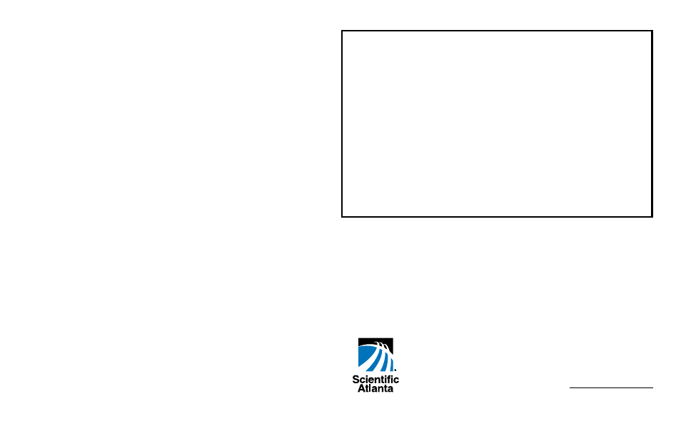 United states fcc compliance, Canada emi regulation | Scientific Atlanta Digital Home Communications Terminal User Manual | Page 32 / 32
