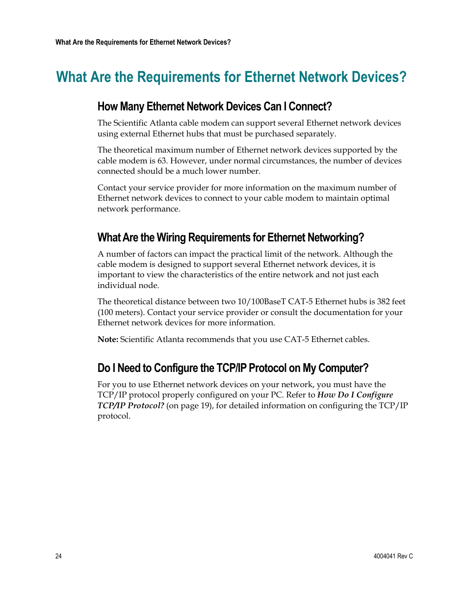 How many ethernet network devices can i connect | Scientific Atlanta EPX2203TM User Manual | Page 24 / 52