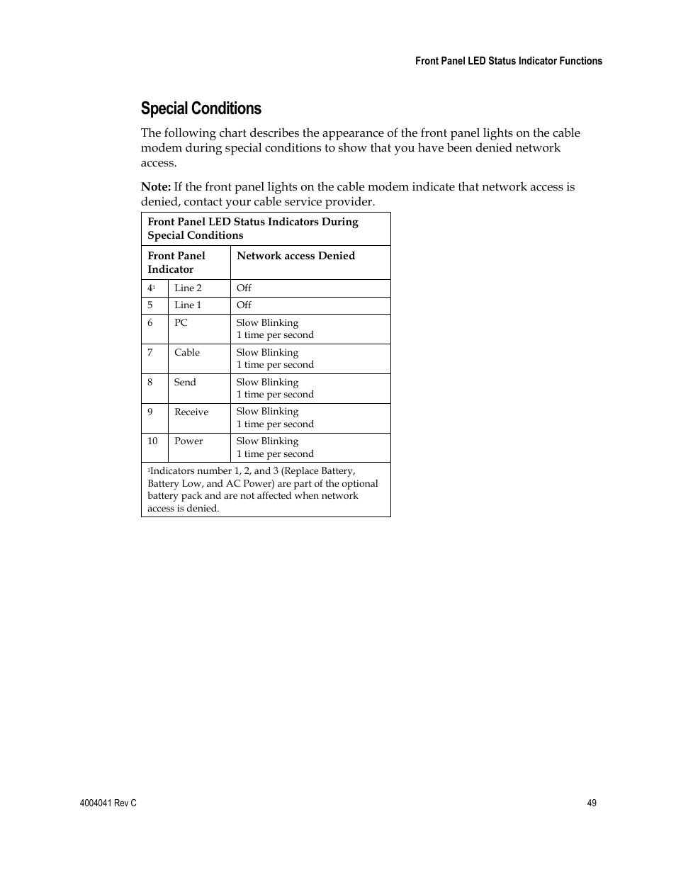 Special conditions | Scientific Atlanta EPX2203TM User Manual | Page 49 / 52