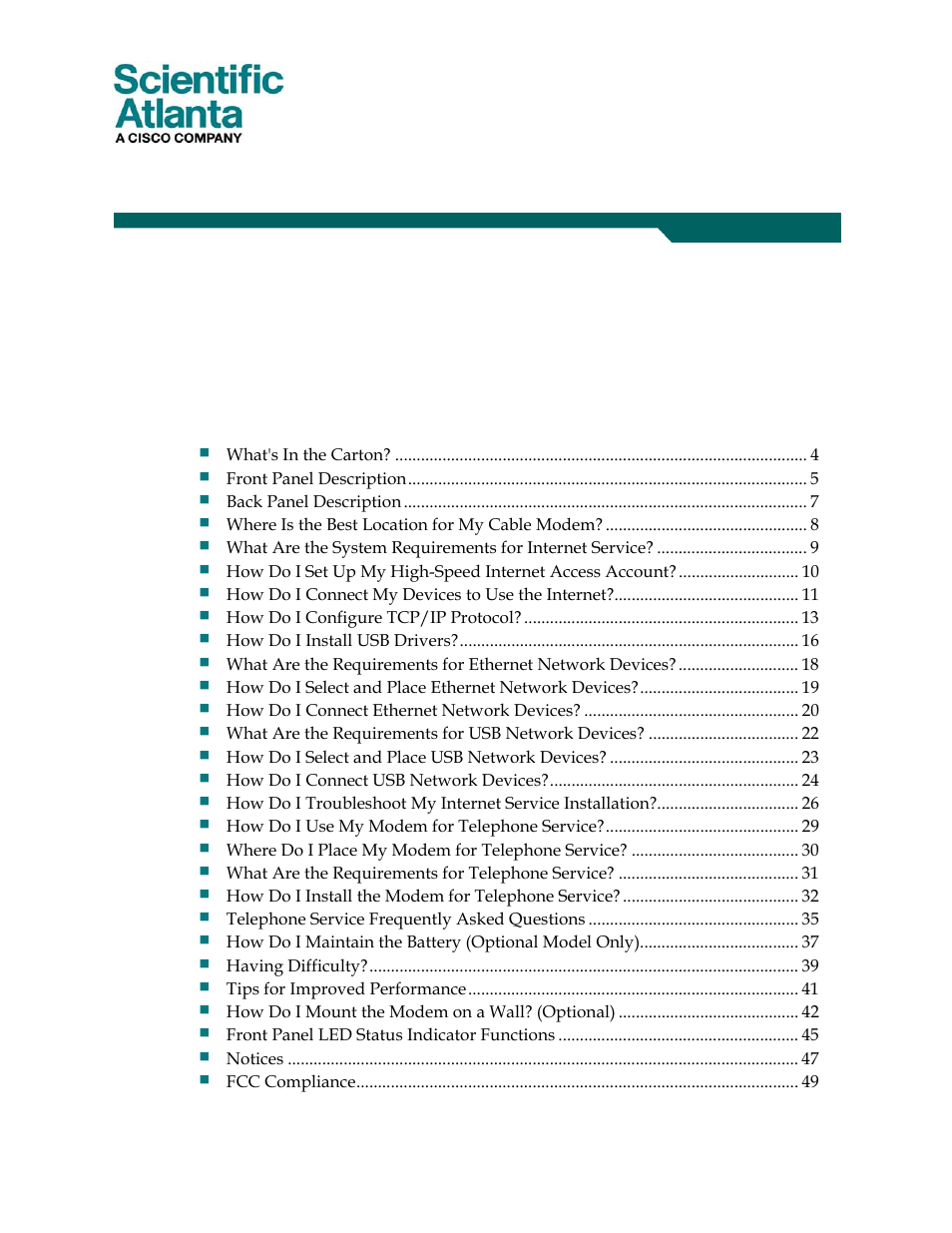 Scientific Atlanta DPX2213 User Manual | 52 pages