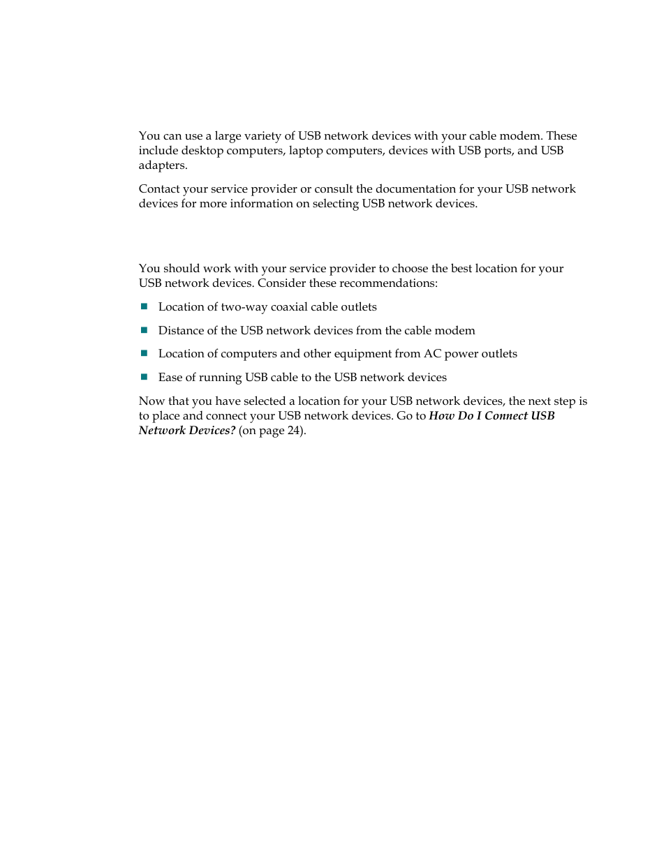 How do i select and place usb network devices | Scientific Atlanta DPX2213 User Manual | Page 23 / 52