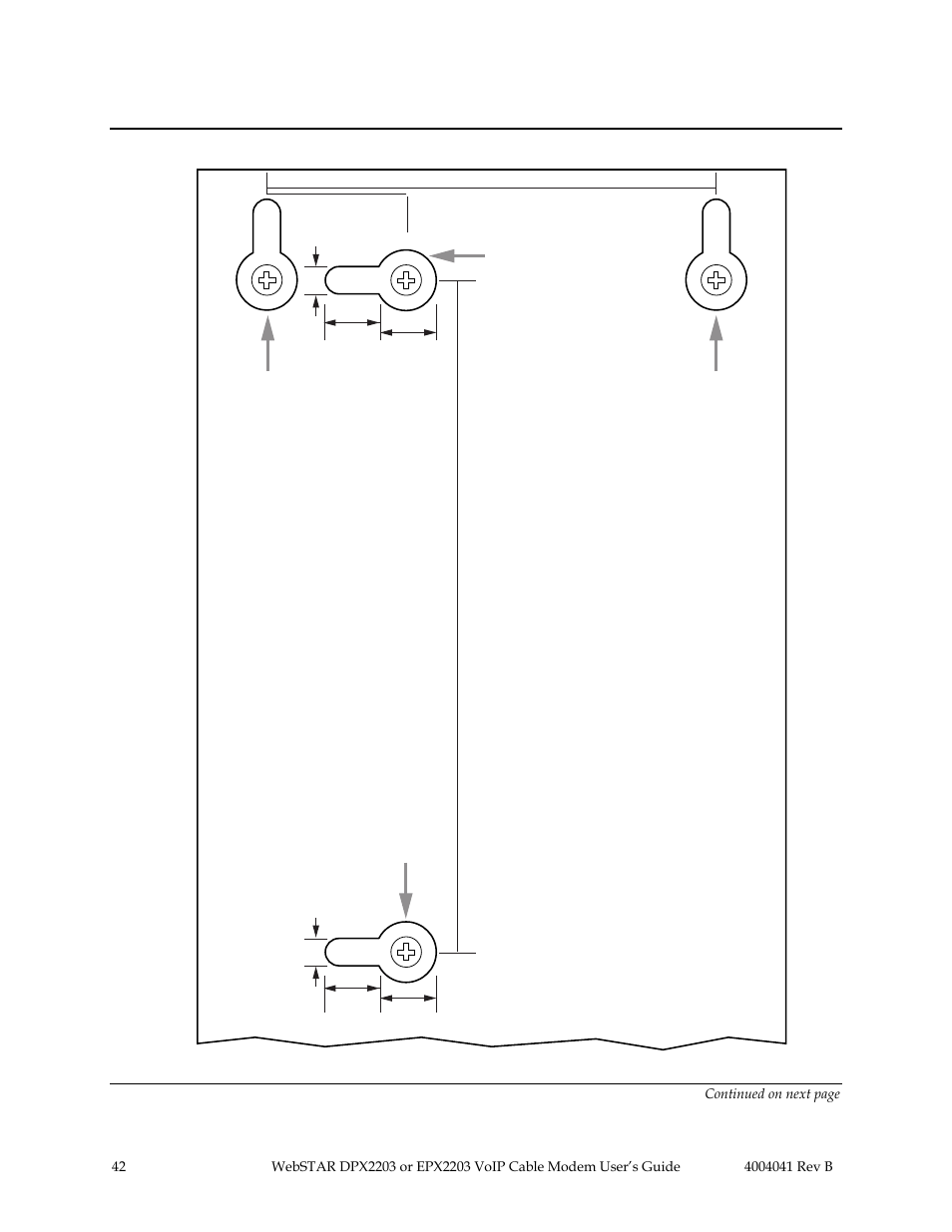 Not drawn to scale, Continued | Scientific Atlanta WebSTAR EPX2203 User Manual | Page 43 / 55