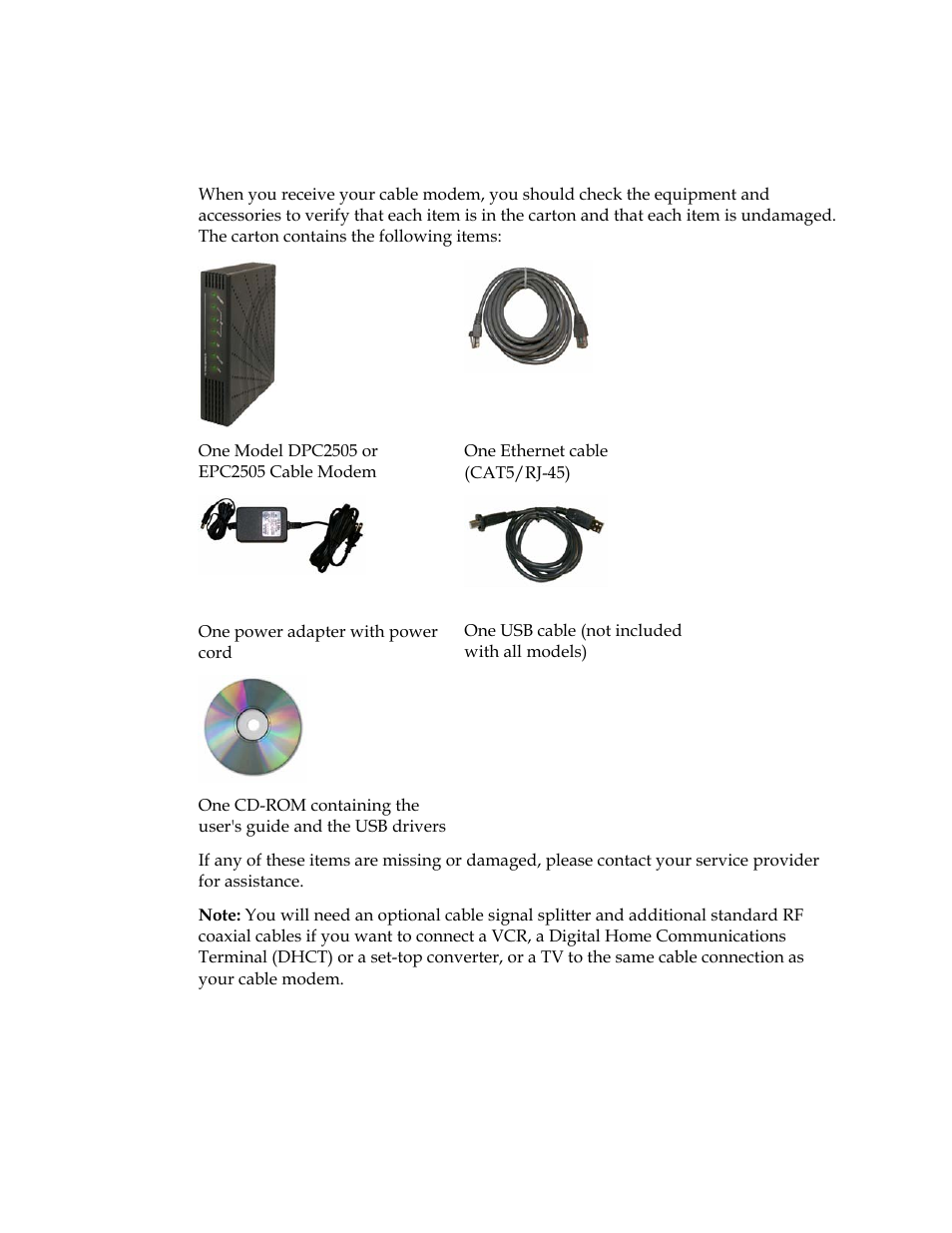 What's in the carton | Scientific Atlanta DPC2505TM User Manual | Page 10 / 33