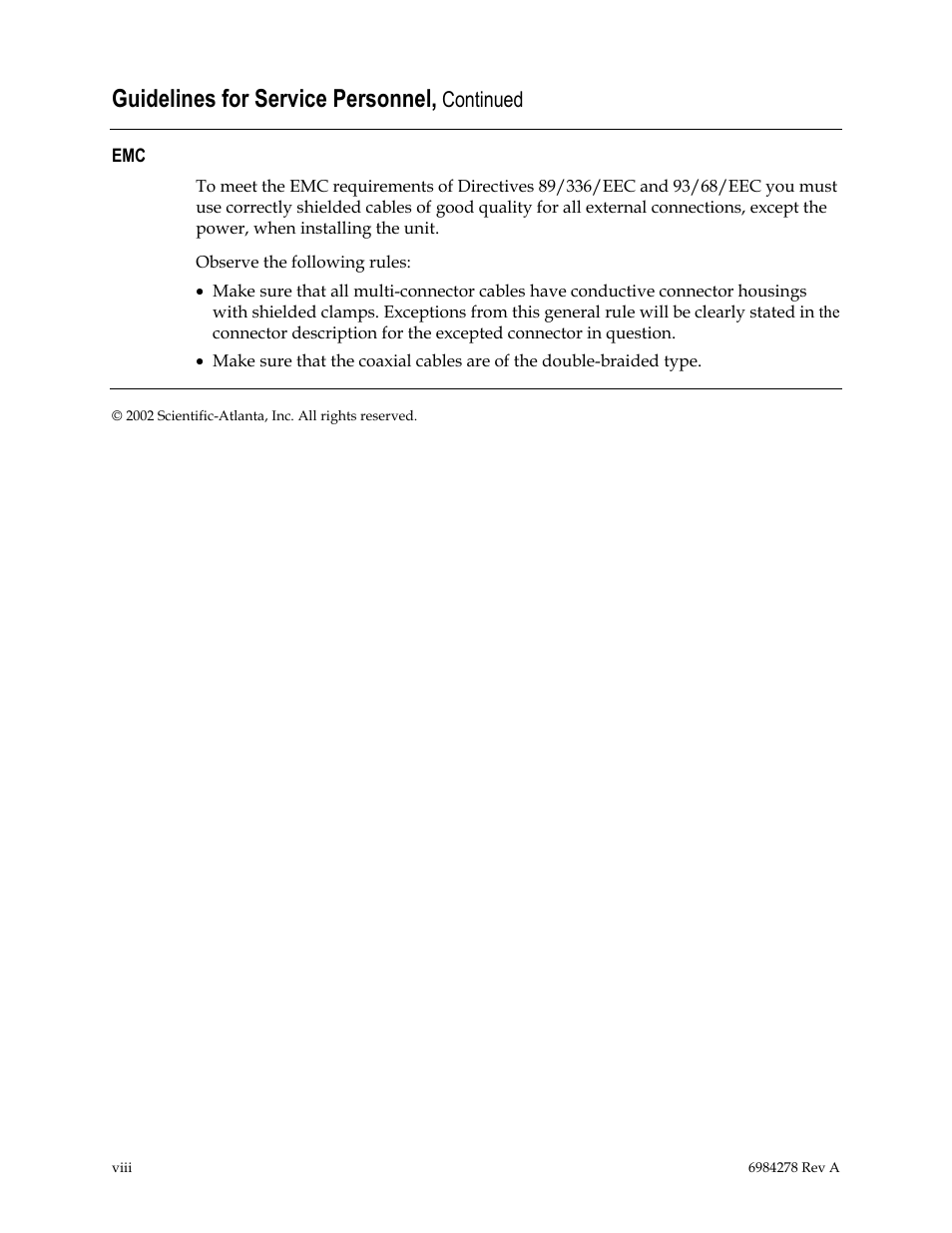 Guidelines for service personnel, Continued | Scientific Atlanta Power Supply Unit User Manual | Page 10 / 40