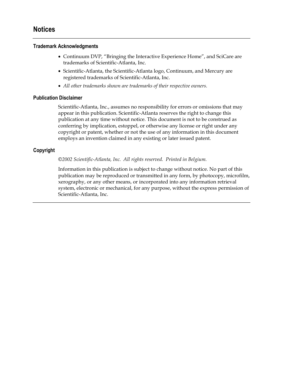 Notices | Scientific Atlanta Power Supply Unit User Manual | Page 4 / 40