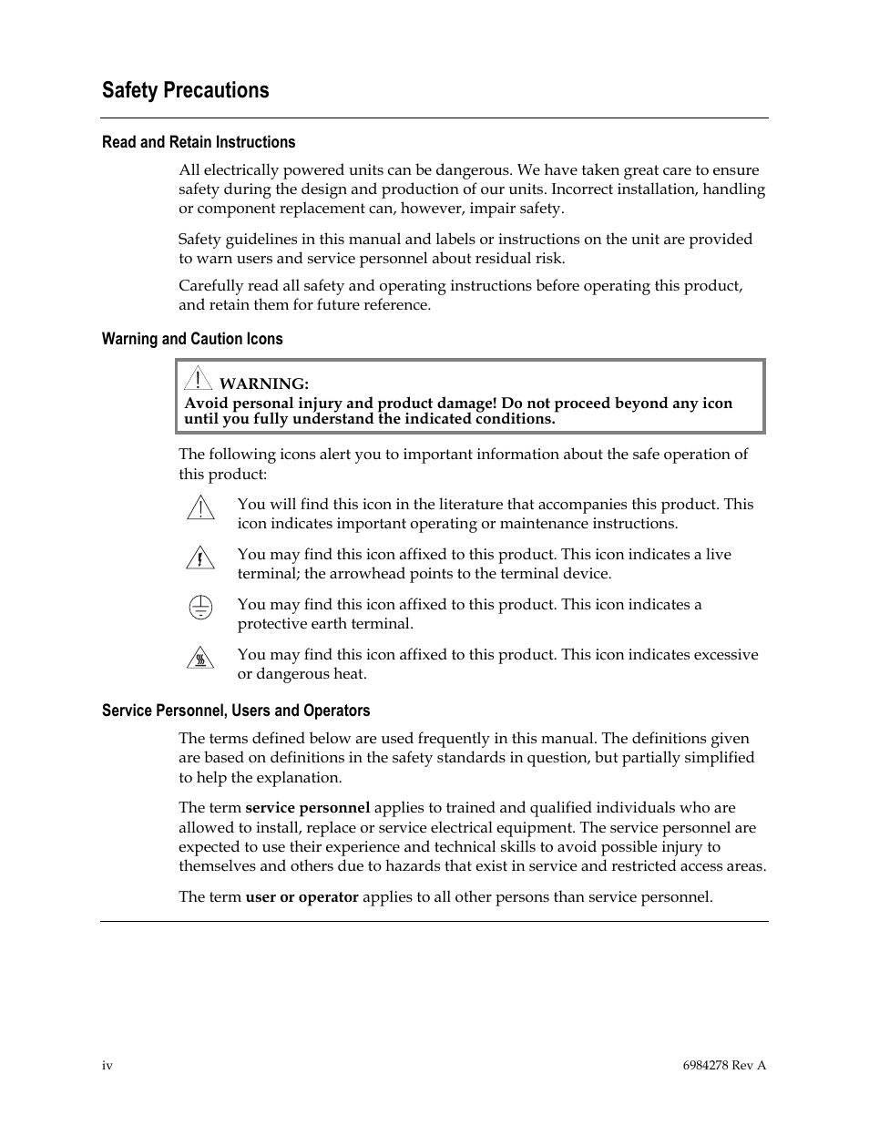 Safety precautions | Scientific Atlanta Power Supply Unit User Manual | Page 6 / 40