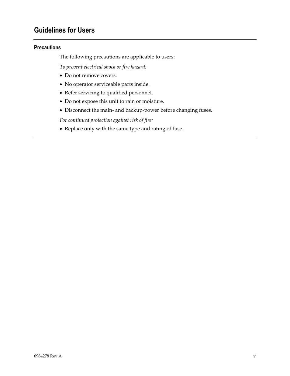 Guidelines for users | Scientific Atlanta Power Supply Unit User Manual | Page 7 / 40