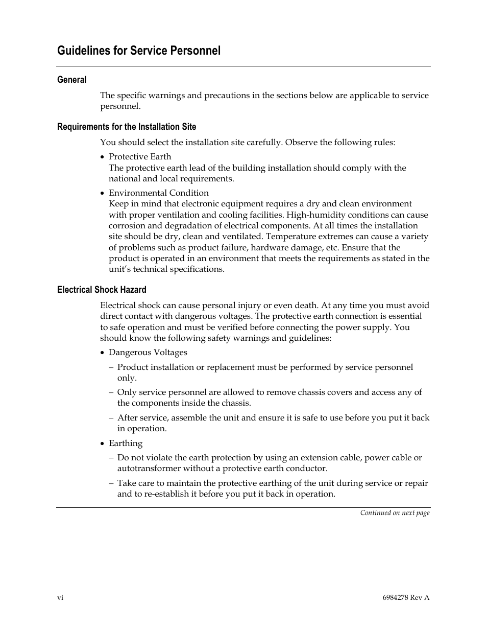Guidelines for users, Guidelines for service personnel | Scientific Atlanta Power Supply Unit User Manual | Page 8 / 40