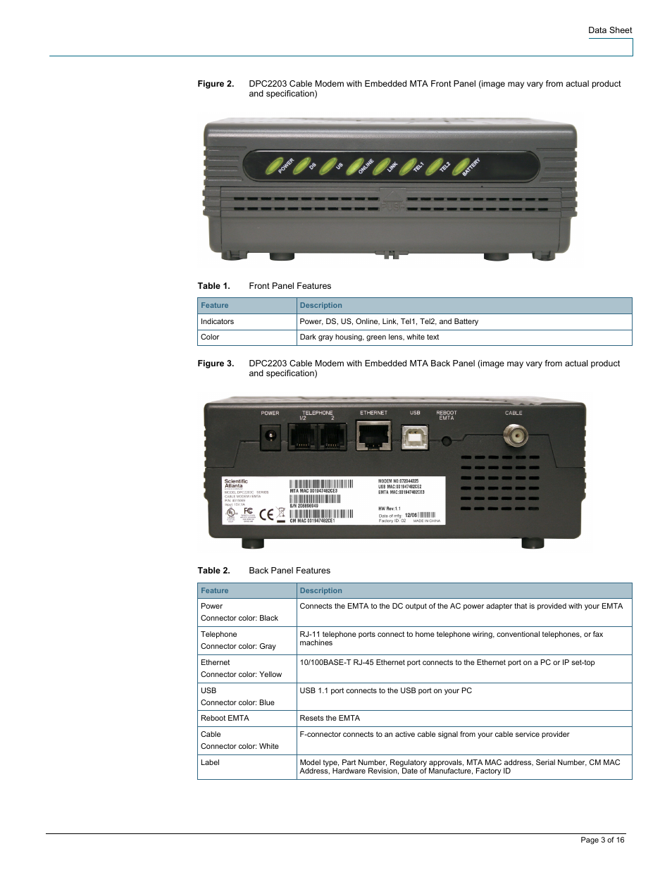 Scientific Atlanta DPC2203 User Manual | Page 3 / 16