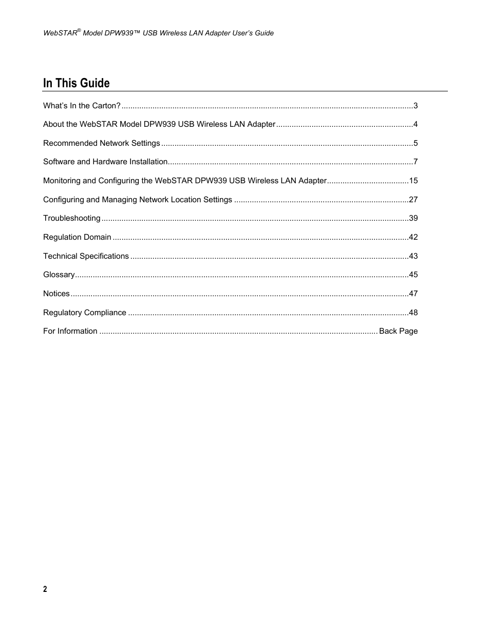 Scientific Atlanta DPW939 User Manual | Page 3 / 50