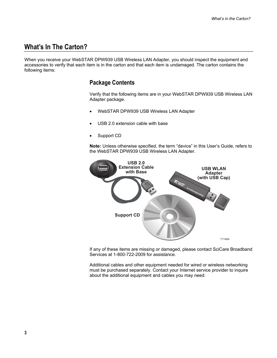 What’s in the carton, Package contents | Scientific Atlanta DPW939 User Manual | Page 4 / 50