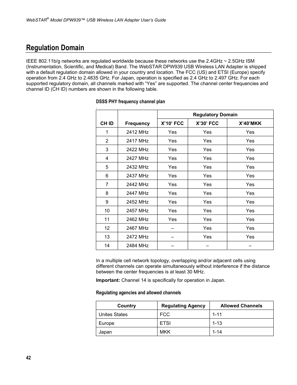 Regulation domain | Scientific Atlanta DPW939 User Manual | Page 43 / 50