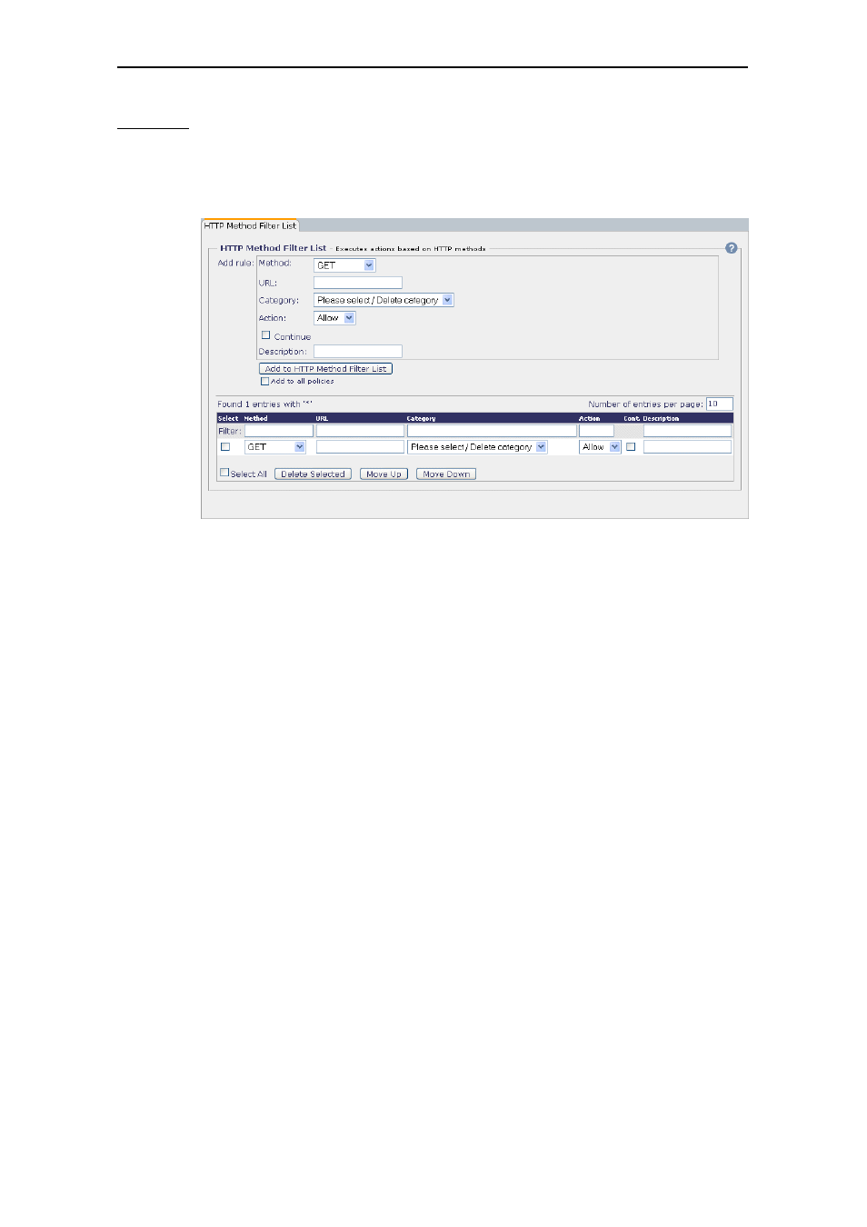 Http method filter list | Secure Computing SSL Scanner User Manual | Page 135 / 191