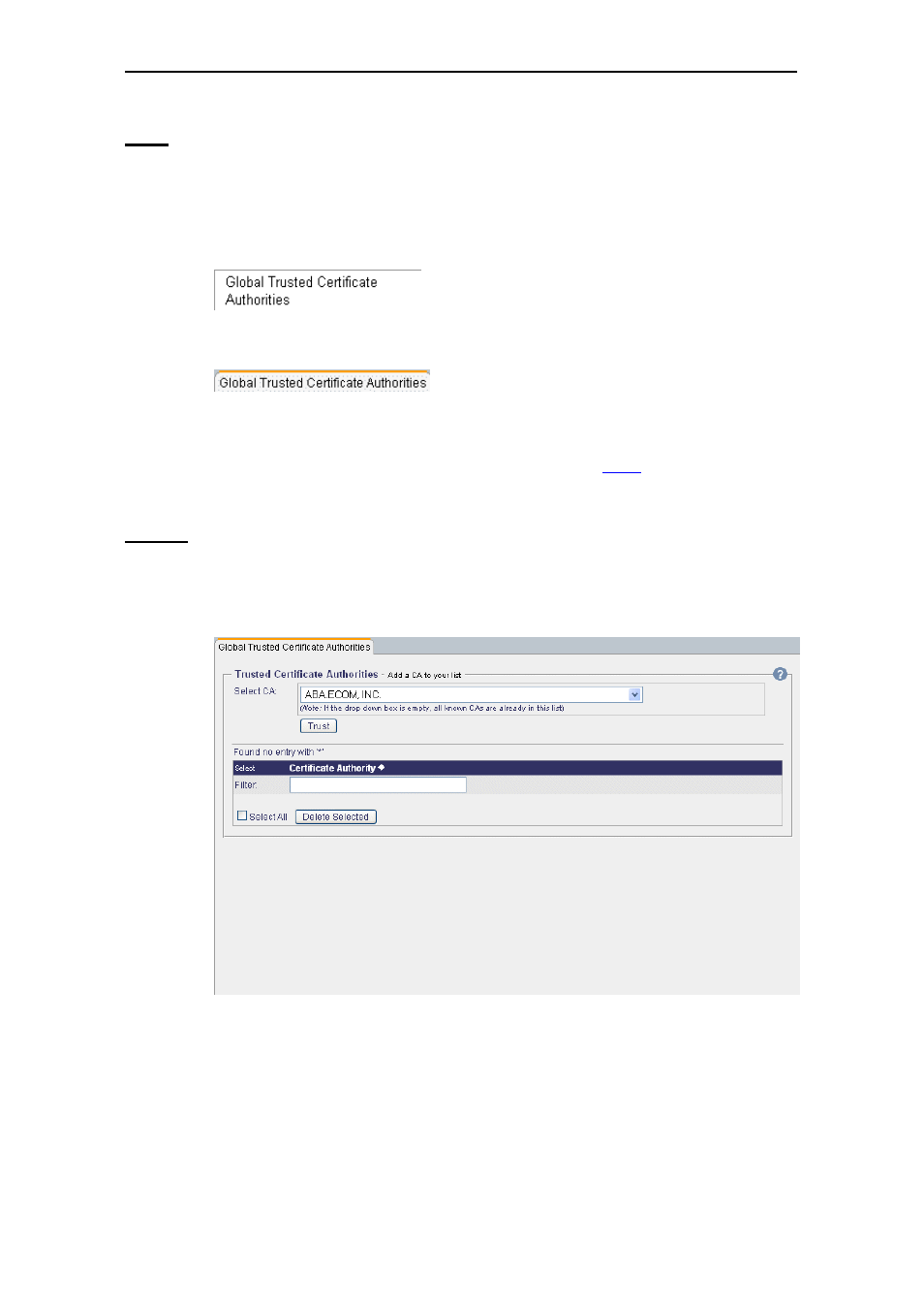 Global trusted certificate authorities, 8 global trusted certificate authorities, 1 global trusted certificate authorities | Secure Computing SSL Scanner User Manual | Page 186 / 191