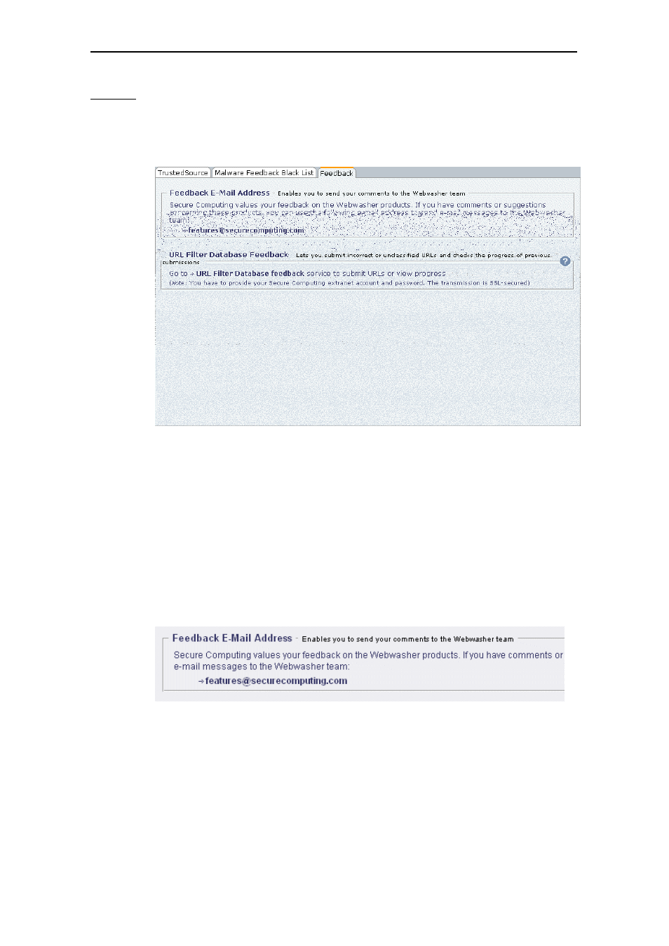 Feedback, 3 feedback | Secure Computing SSL Scanner User Manual | Page 53 / 191