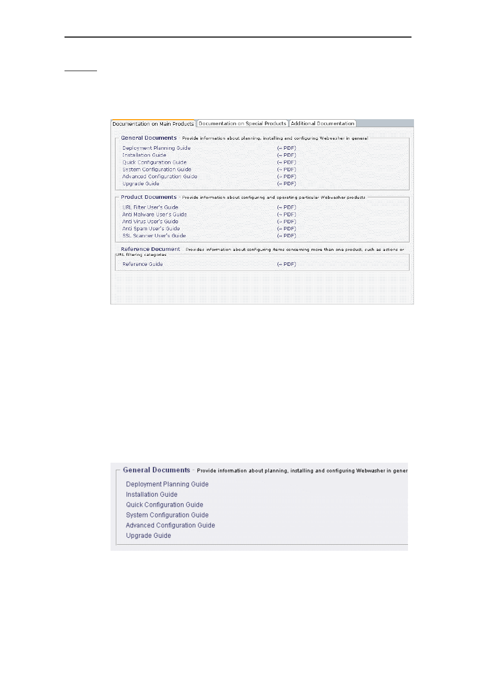 Documentation on main products, 1 documentation on main products | Secure Computing SSL Scanner User Manual | Page 55 / 191
