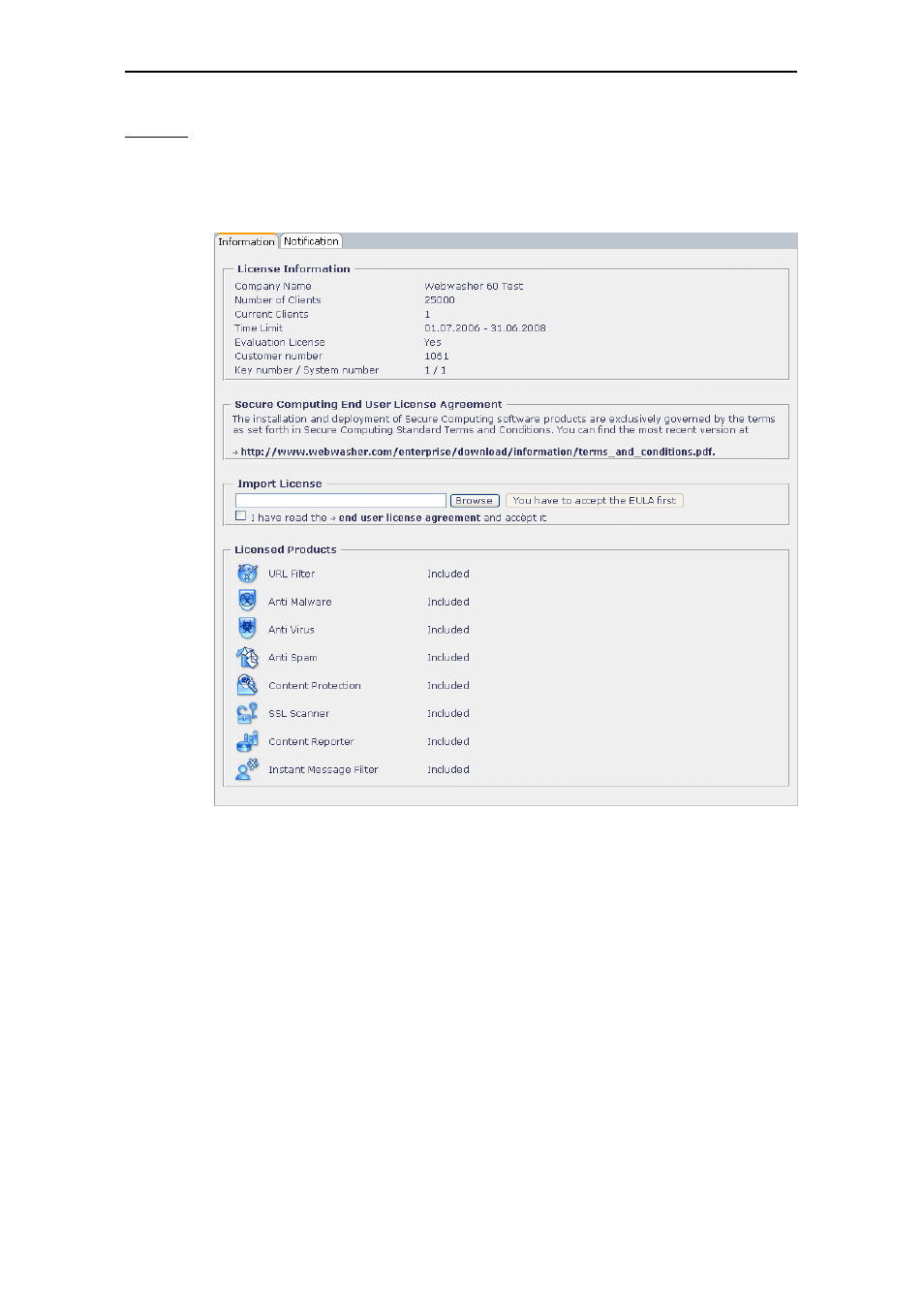 Information, 1 information | Secure Computing SSL Scanner User Manual | Page 65 / 191