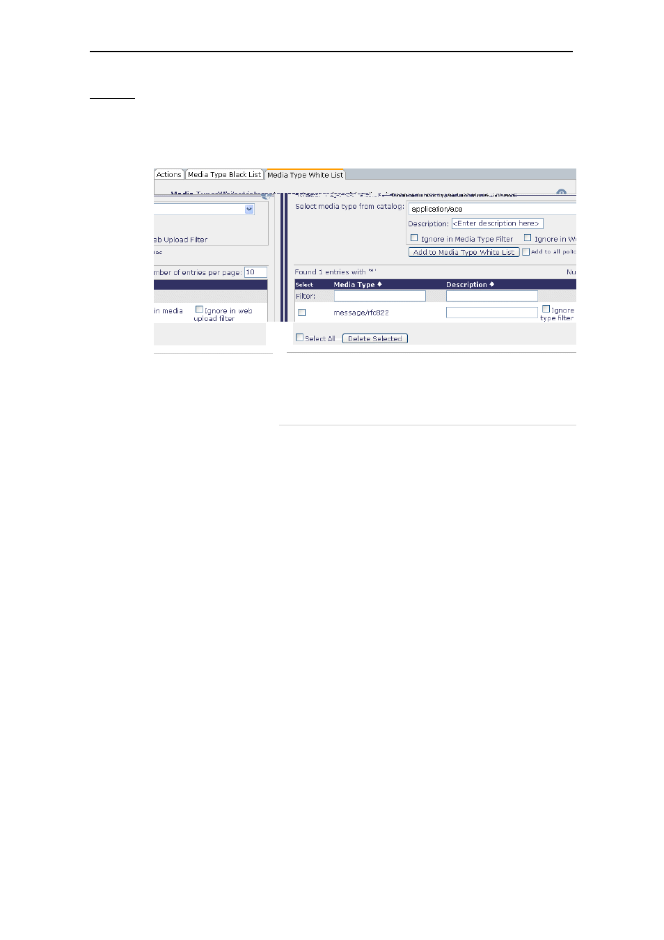 Media type white list, 3 media type white list | Secure Computing SSL Scanner User Manual | Page 86 / 191