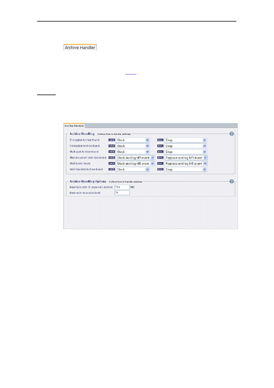 Archive handler, 1 archive handler | Secure Computing SSL Scanner User Manual | Page 97 / 191