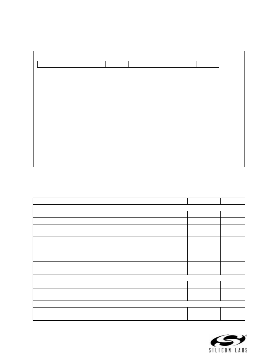 Sfr definition 6.1. ref0cn: reference control, Voltage reference electrical characteristics, Sfr defini- tion 6.1 | Table 6.1 | Silicon Laboratories C8051F347 User Manual | Page 58 / 276