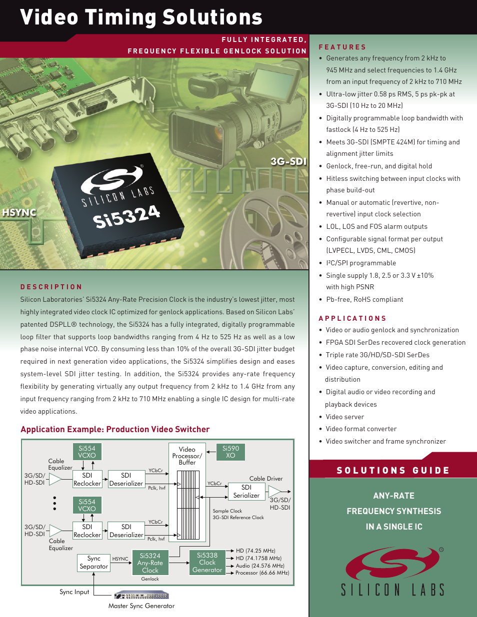 Silicon Laboratories SI5324 User Manual | 2 pages